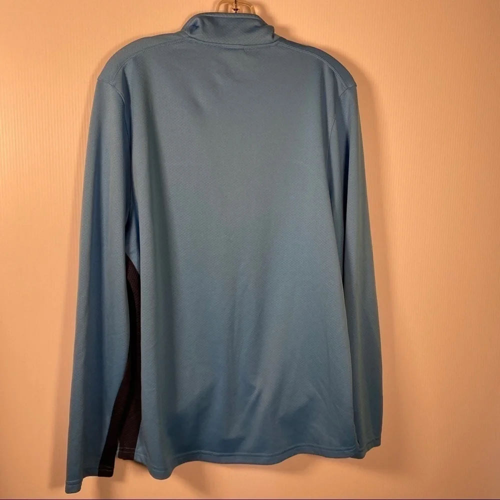 ALO YOGA Jacket. Zip front. Turquoise/Navy. Size L